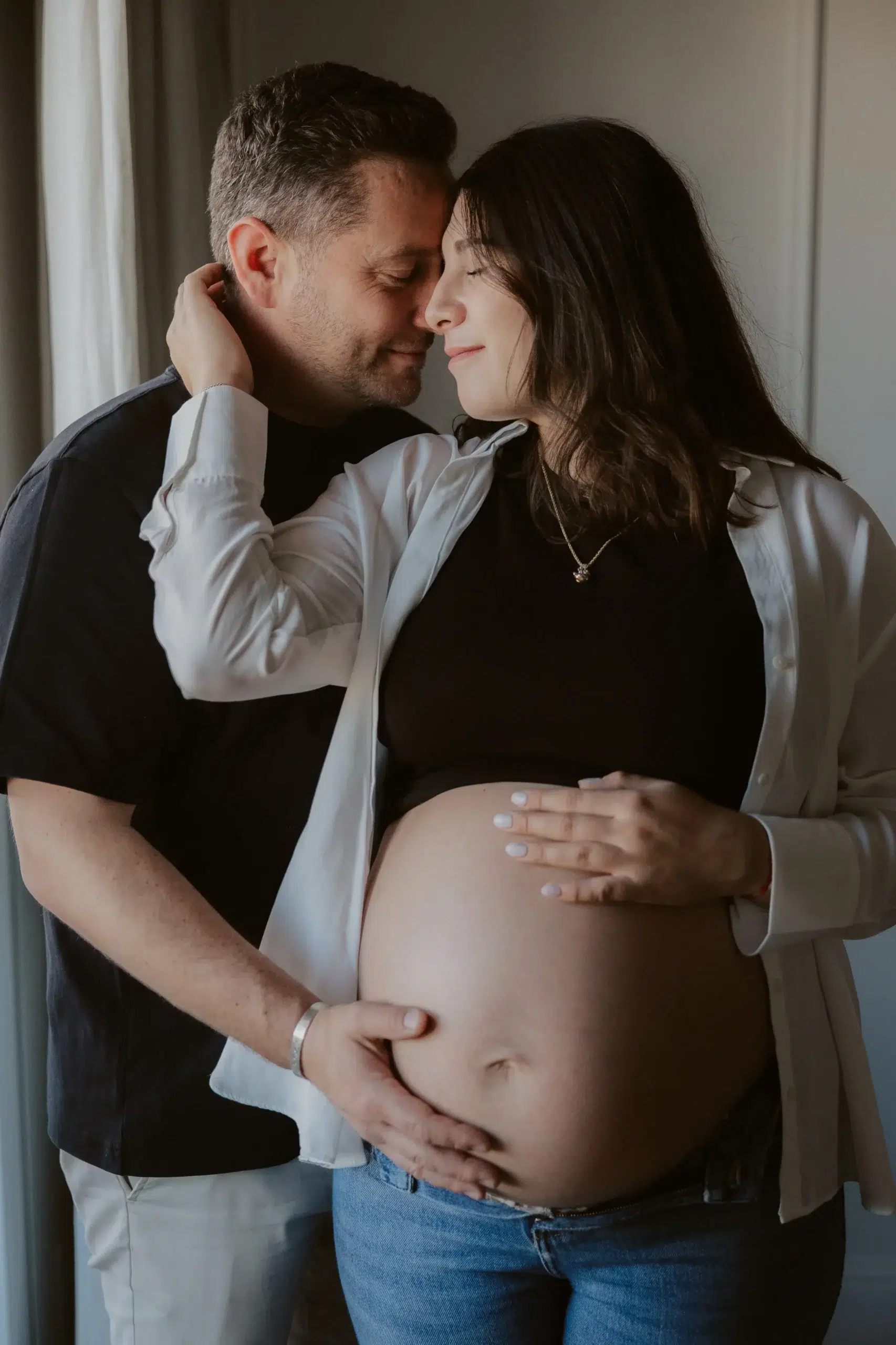 sesión de fotos premama en casa