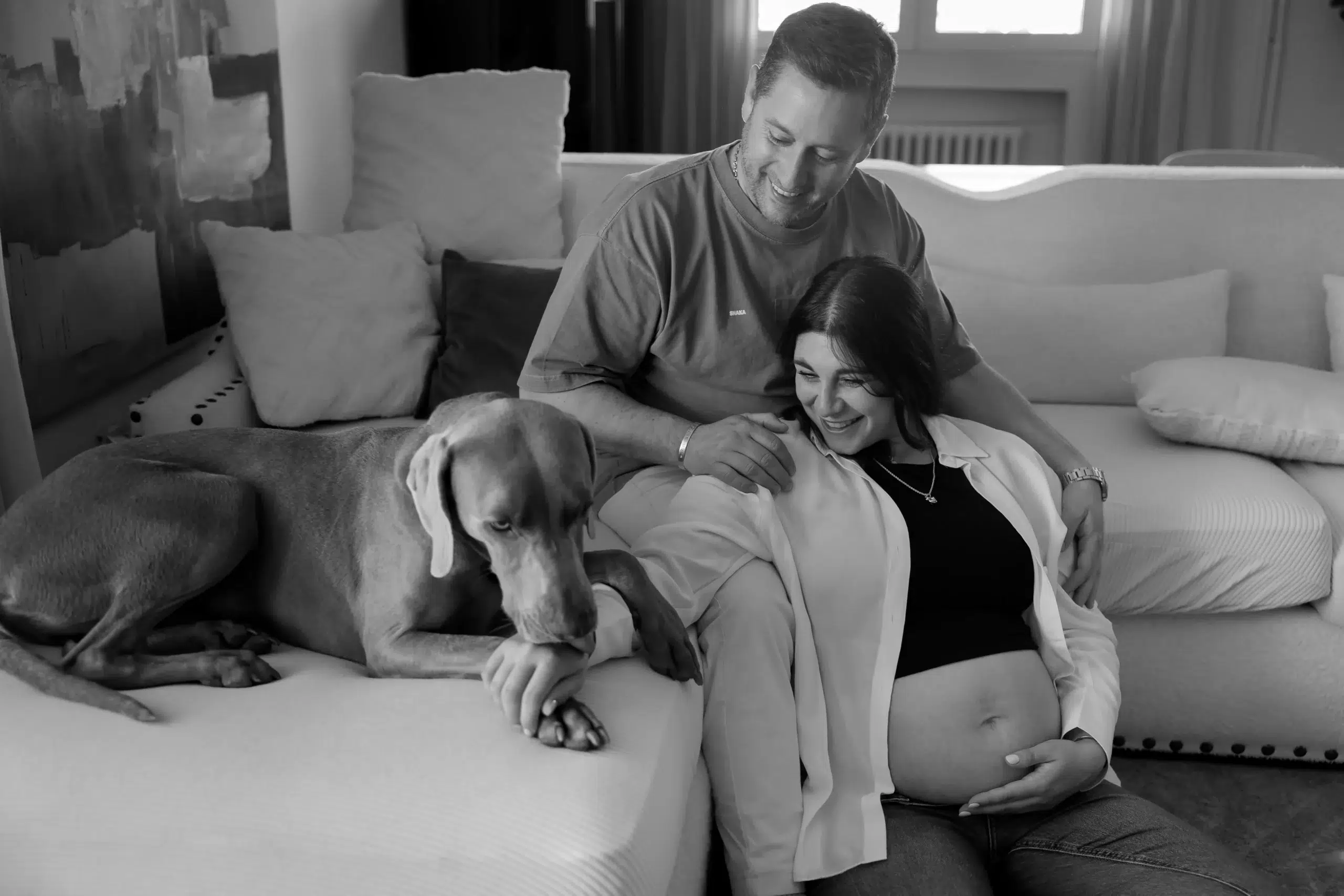 sesión de fotos de maternidad en casa en madrid